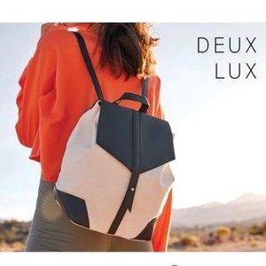 BRAND NEW Deux Lux black/white canvas backpack
